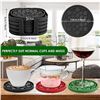 Image 2 : 2 6-Pack Sets of Silicone Coasters with Holders - Non-Slip and Non-Stick Design - New