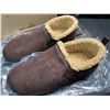 Image 3 : Pedoqu Lambs Wool Men's Memory Foam Loafers/Slipper Boots (Size 10) Chocolate Brown - New in Box!