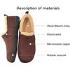 Image 6 : Pedoqu Lambs Wool Men's Memory Foam Loafers/Slipper Boots (Size 10) Chocolate Brown - New in Box!