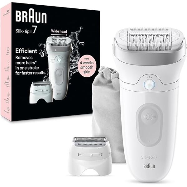 1 BRAUN Silk Epil7 Epilator for Women/Wet & Dry Shaver - Wide Head - New Sealed!