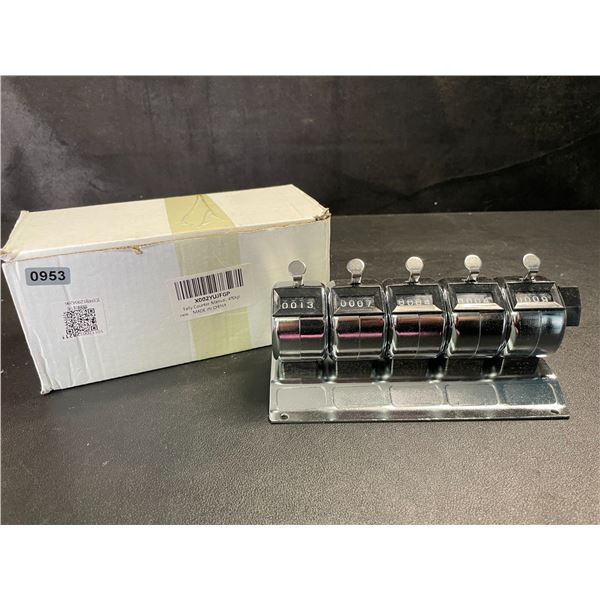 1 Manual Tally Counter - 4-Digit/5 Units Mechanical Counter - New