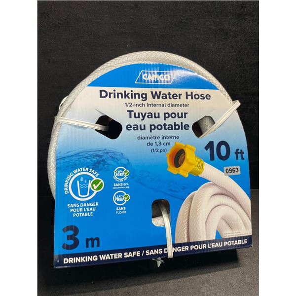 1 Camco 10FT Drinking Water Hose (1/2 inch Internal Diameter) - Brand New!