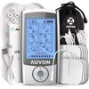 Image 1 : 1 Auvon Dual Channel TENS Machine/Electric Muscle Stimulator with 20 Modes - For Pain Relief - New