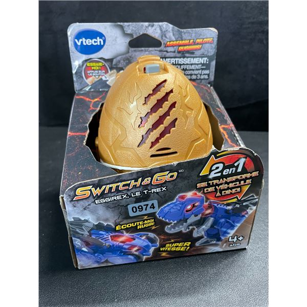 1 Vtech Switch&Go Hatch and Roar Egg T-Rex Racer Toy - New