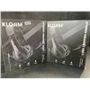 Image 1 : 2 Klojim Wired Stereo Headsets (Model: HSC-1) Lightweight/Comfortable PC Headsets - New