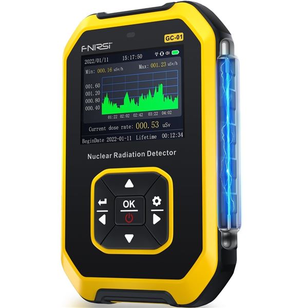 1 FNIRSI Geiger Counter Nuclear Radiation Detector; Radiation Dosimeter Tool w/ LCD Display - New