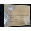 Image 4 : 100-Pack of Clear Thermal Laminating Pouches/Laminating Sheets - 8.9" x 11.4" - New Sealed
