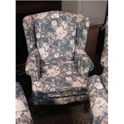 Floral Print WinGBack Chair