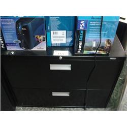Black 2 Drawer Lateral File Cabinet