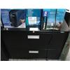 Image 1 : Black 2 Drawer Lateral File Cabinet