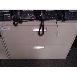 Beige 2 Drawer Lateral File Cabinet