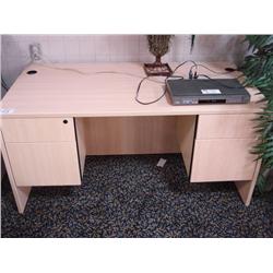 Maple Double Pedestal Desk