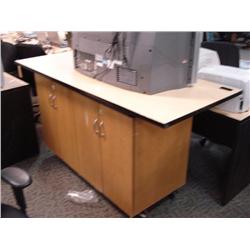 Maple Top Mobile Storage Cabinet