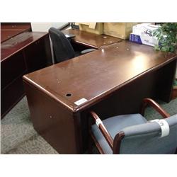 Mahogany L-shape Executive Desk