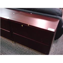 Mahogany 2 Drawer Lateral File Cabinet