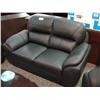 Image 2 : Black Leather Sofa, Loveseat And Chair Set