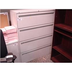 Grey 4 Drawer Lateral File Cabinet