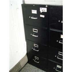 Black 4 Drawer Legal File Cabinet