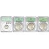 1890-1942 [4] U.S. Silver Dime-Dollar/ Old Holders PCGS MS63-65
