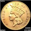 Image 1 : 1874 $3 Gold Piece CHOICE BU