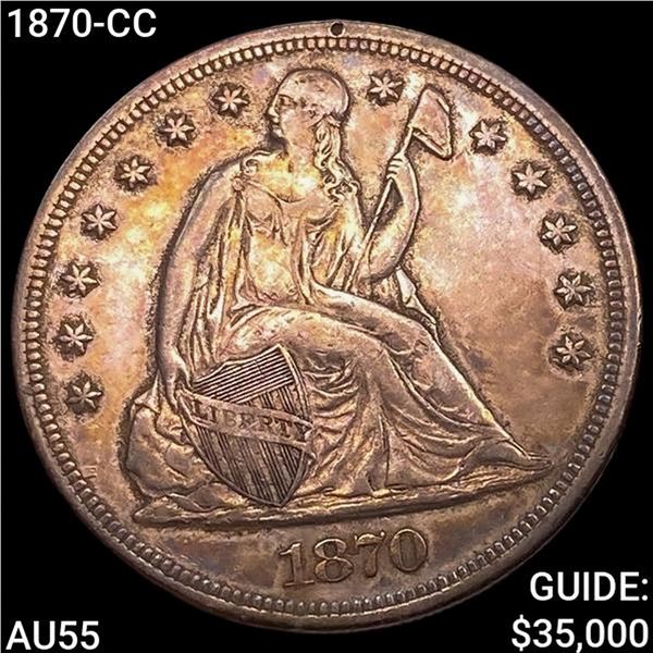 1870-CC Seated Liberty Dollar HIGH GRADE