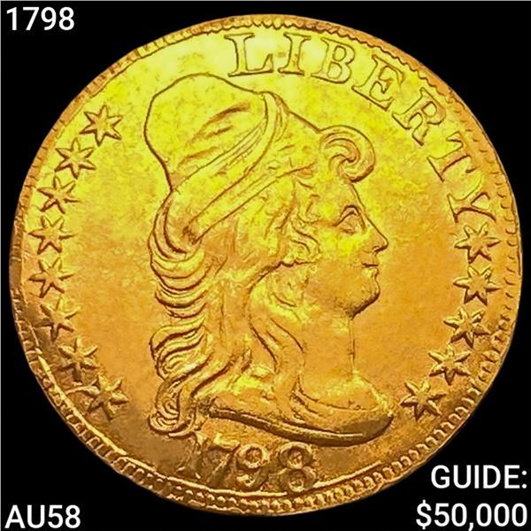 1798 $5 Gold Half Eagle CHOICE AU