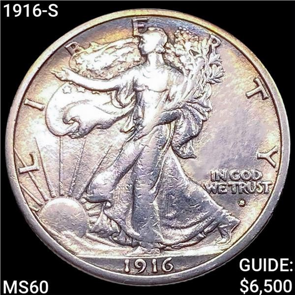 1916-S Walking Liberty Half Dollar UNCIRCULATED