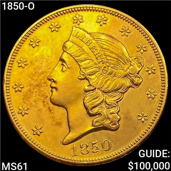 1850-O $20 Gold Double Eagle UNCIRCULATED