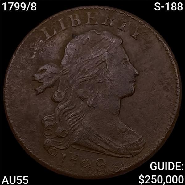 1799/8 S-188 Draped Bust Large Cent HIGH GRADE