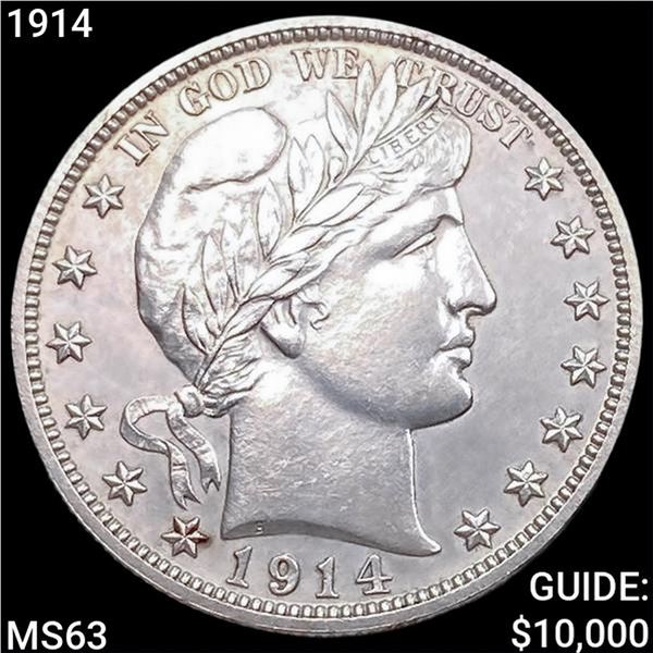 1914 Barber Half Dollar CHOICE BU