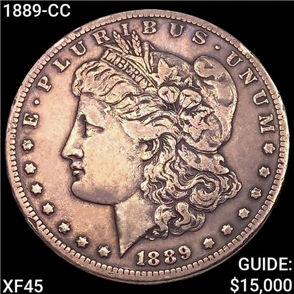 1889-CC Morgan Silver Dollar NEARLY UNCIRCULATED