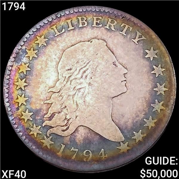 1794 Flowing Hair Half Dollar NEARLY UNCIRCULATED