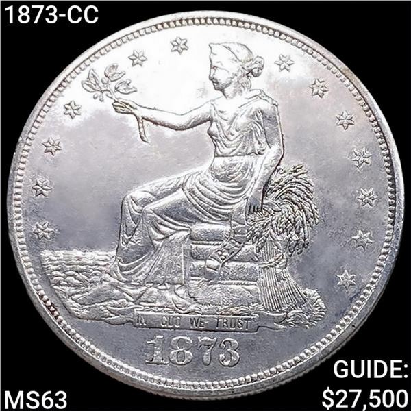 1873-CC Silver Trade Dollar CHOICE BU