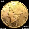 Image 1 : 1880 $20 Gold Double Eagle CHOICE BU+