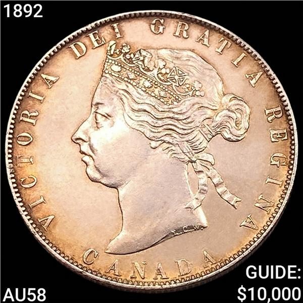 1892 Canadian Silver Half Dollar CHOICE AU