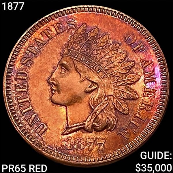 1877 Indian Head Cent GEM PROOF RED
