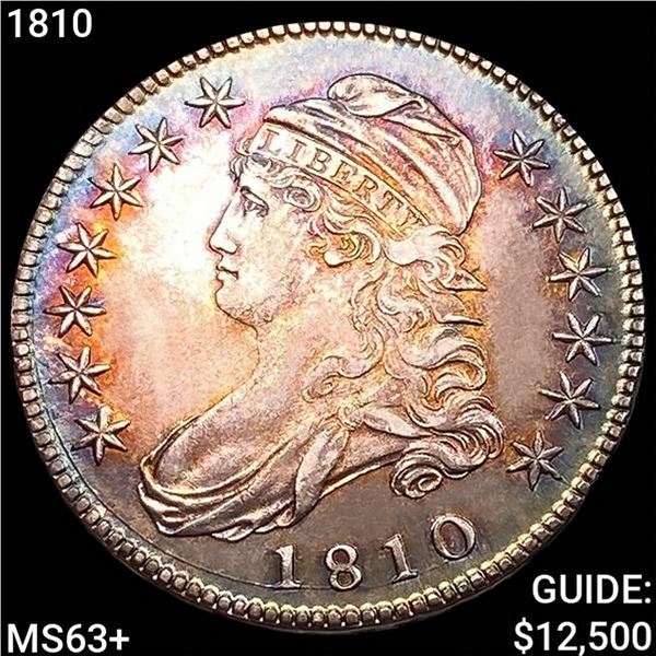 1810 Capped Bust Half Dollar CHOICE BU+