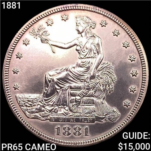 1881 Silver Trade Dollar GEM PROOF CAM