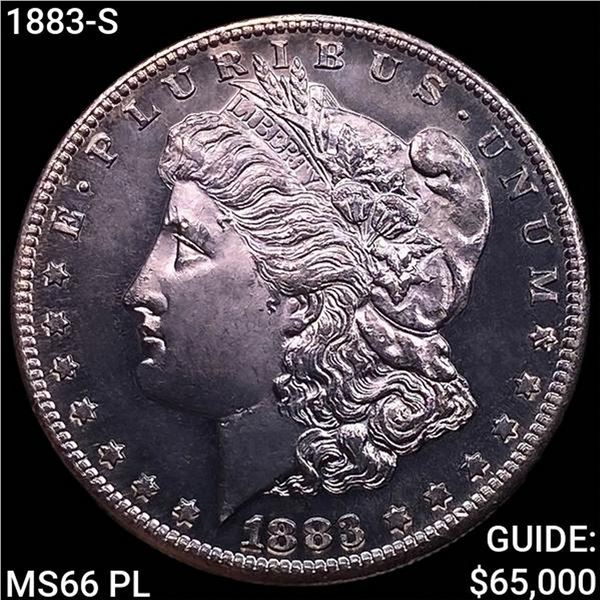 1883-S Morgan Silver Dollar GEM BU PL