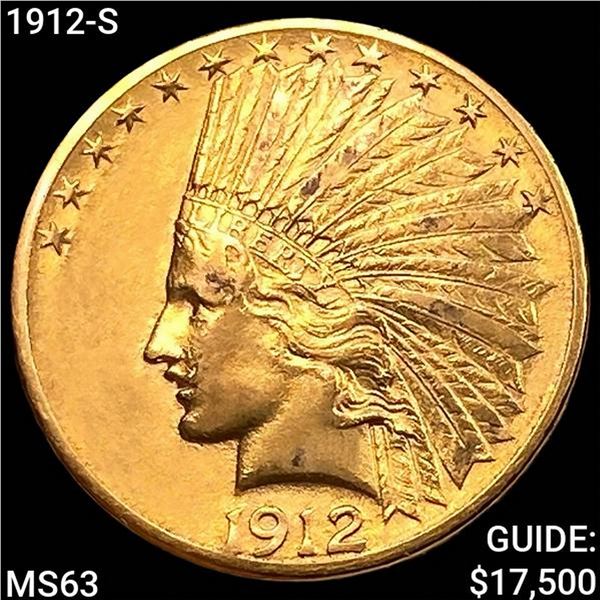 1912-S $10 Gold Eagle CHOICE BU