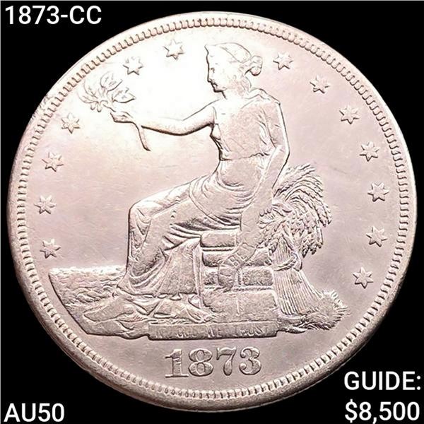 1873-CC Silver Trade Dollar CLOSELY UNCIRCULATED