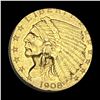1908 Indian Head $2.5 Gold Quarter Eagle LIGHTLY CIRCUL