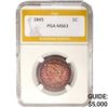 1845 Braided Hair Large Cent PGA MS63