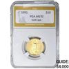 1991 $10 Gold Eagle PGA MS70