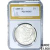 Image 1 : 1884-CC Morgan Dollar PGA MS65 SILVER