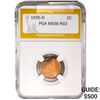 Image 1 : 1935-D Wheat Cent PGA MS66 RED