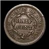 Image 2 : 1855 Braided Hair Half Cent CLOSELY UNCIRCULATED