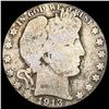 Image 1 : 1913 Silver Half Dollar Barber NICELY CIRCULATED