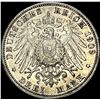 Image 2 : 1909-G Baden Silver 3 Reichsmark UNCIRCULATED