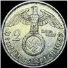 Image 2 : 1937-A Germany Silver 2 Reichsmark CHOICE AU